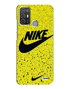 Чехол для ZTE Blade A72 с картинкой «Желтый текстурный Nike»