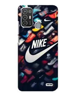 Чехол для ZTE Blade A72 с картинкой «Коллекция кроссовок Nike»