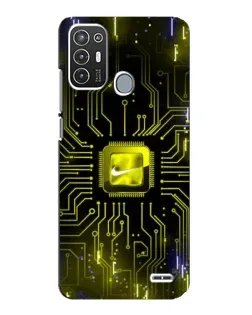 Чехол для ZTE Blade A72 с картинкой «Nike — золотая искра»