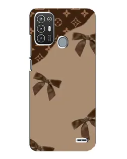 Чехол для ZTE Blade A72 с картинкой «LV — кофейный атлас»