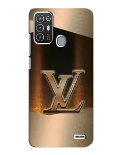Чехол для ZTE Blade A72 с картинкой «LV — золотое сияние»