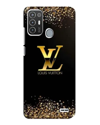 Чехол для ZTE Blade A72 с картинкой «LV — золотые искры»