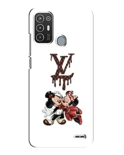 Чехол для ZTE Blade A72 с картинкой «LV и Микки Маус»