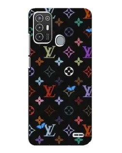 Чехол для ZTE Blade A72 с картинкой «Цветная монограмма LV»