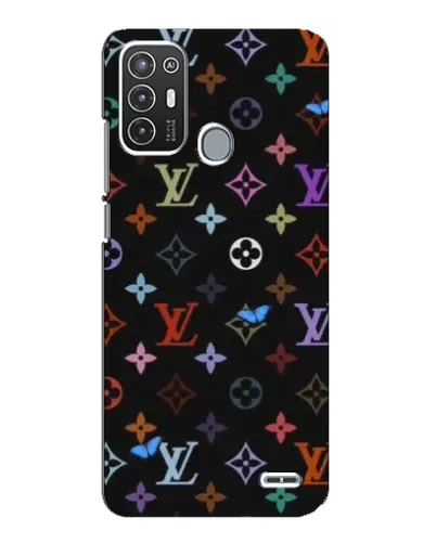 Чехол для ZTE Blade A72 с картинкой «Цветная монограмма LV»