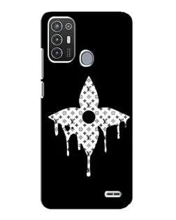 Чехол для ZTE Blade A72 с картинкой «Цветочная монограмма»