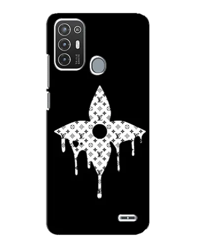 Чехол для ZTE Blade A72 с картинкой «Цветочная монограмма»