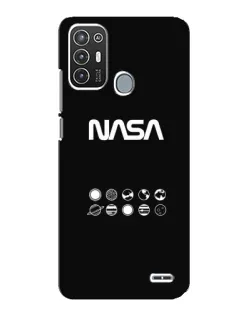 Чехол для ZTE Blade A72 с картинкой «NASA — технический принт»