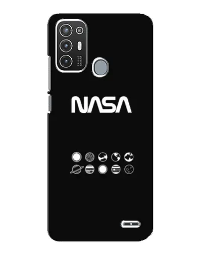 Чехол для ZTE Blade A72 с картинкой «NASA — технический принт»
