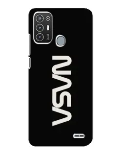 Чехол для ZTE Blade A72 с картинкой «NASA — вертикальный логотип»