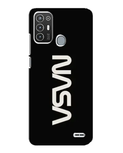 Чехол для ZTE Blade A72 с картинкой «NASA — вертикальный логотип»