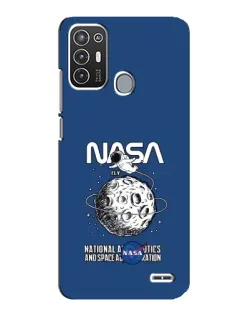 Чехол для ZTE Blade A72 с картинкой «NASA — лунная миссия»