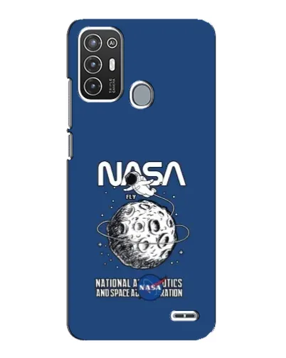 Чехол для ZTE Blade A72 с картинкой «NASA — лунная миссия»