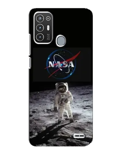 Чехол для ZTE Blade A72 с картинкой «Астронавт на Луне»