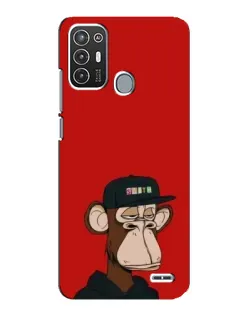 Чохол для ZTE Blade A72 з картинкою «Bored Ape — червоний фон»