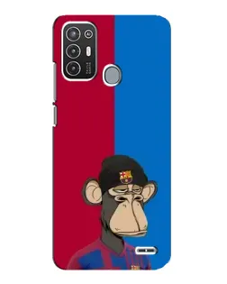 Чехол для ZTE Blade A72 с картинкой «Bored Ape — фанат Барсы»