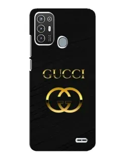 Чехол для ZTE Blade A72 с картинкой «Золотой логотип Gucci»