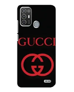 Чехол для ZTE Blade A72 с картинкой «Gucci — красный логотип»