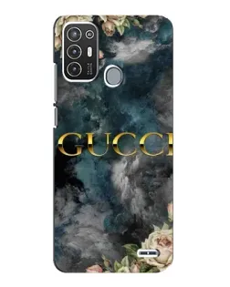 Чехол для ZTE Blade A72 с картинкой «Абстрактные цветы Gucci»