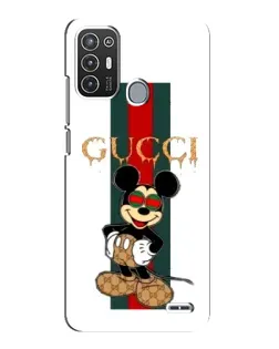 Чехол для ZTE Blade A72 с картинкой «Микки Маус Gucci — полосы»