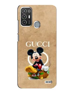 Чехол для ZTE Blade A72 с картинкой «Микки Маус Gucci — крафт»