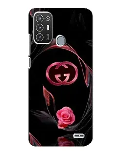 Чехол для ZTE Blade A72 с картинкой «Gucci — неоновая роза»