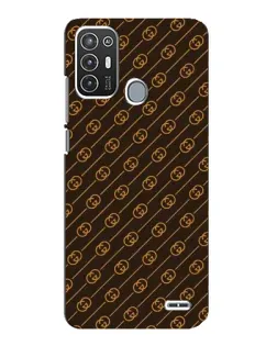 Чехол для ZTE Blade A72 с картинкой «Gucci — золотые диагонали»