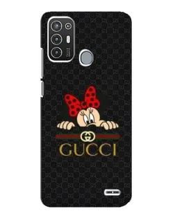 Чехол для ZTE Blade A72 с картинкой «Минни Маус Gucci — черный»