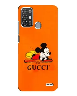 Чехол для ZTE Blade A72 с картинкой «Микки Маус Gucci — оранж»