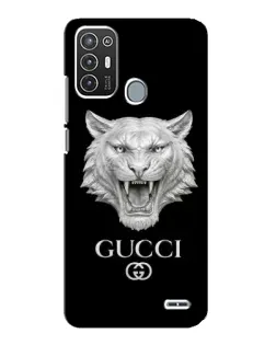 Чехол для ZTE Blade A72 с картинкой «Gucci — серебряный лев»