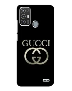 Чехол для ZTE Blade A72 с картинкой «Gucci — золото на черном»