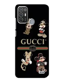 Чехол для ZTE Blade A72 с картинкой «Gucci — герои Disney и монограмма»