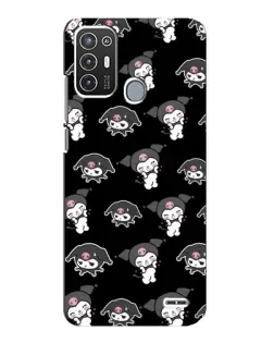 Чехол для ZTE Blade A72 с картинкой «Черный паттерн Kuromi»