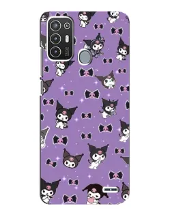 Чехол для ZTE Blade A72 с картинкой «Kuromi — паттерн»