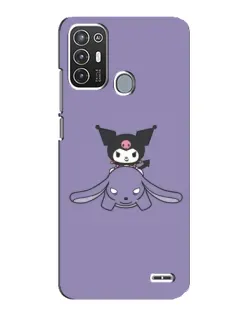 Чехол для ZTE Blade A72 с картинкой «Kuromi на лиловом фоне»