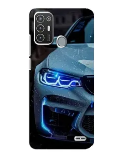 Чехол для ZTE Blade A72 с картинкой «Взгляд BMW с синими фарами»