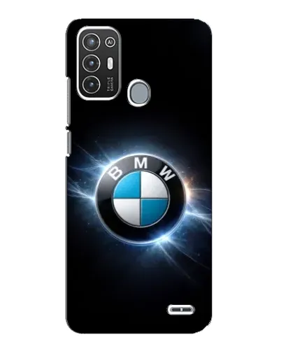 Чехол для ZTE Blade A72 с картинкой «BMW — неоновое сияние»