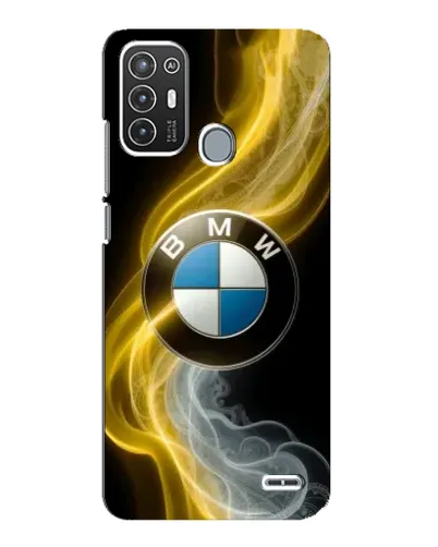 Чехол для ZTE Blade A72 с картинкой «Золотистый дым BMW»