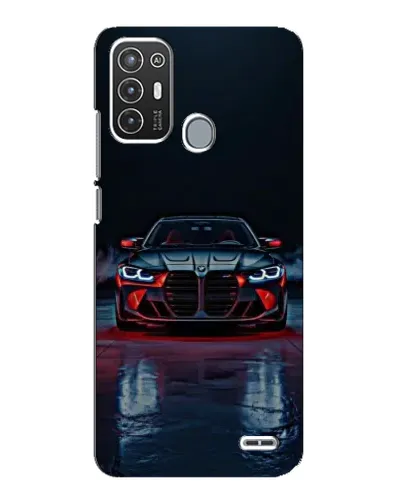 Чехол для ZTE Blade A72 с картинкой «BMW на мокрой дороге»