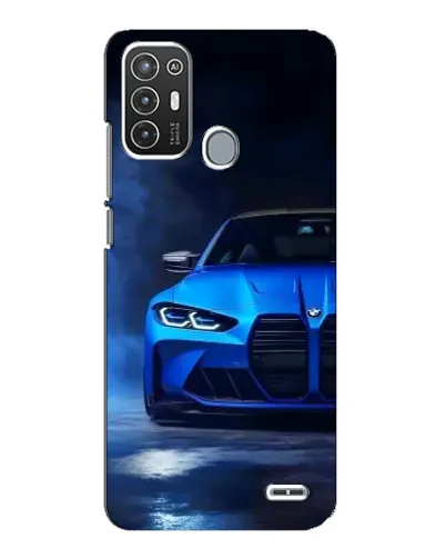Чехол для ZTE Blade A72 с картинкой «Голубая BMW M4»
