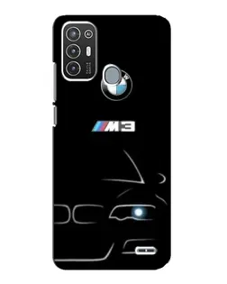 Чехол для ZTE Blade A72 с картинкой «Минималистичный принт BMW M3»