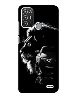Чехол для ZTE Blade A72 с картинкой «BMW и лев»