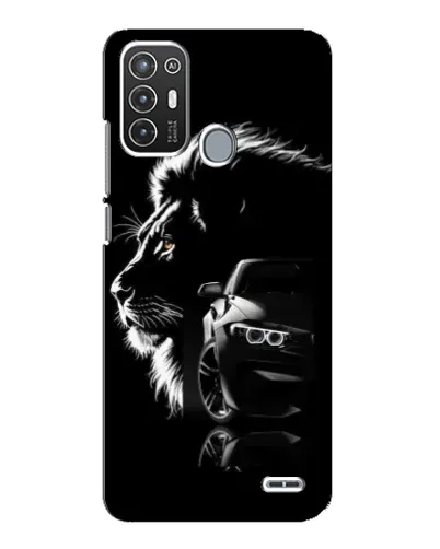 Чехол для ZTE Blade A72 с картинкой «BMW и лев»