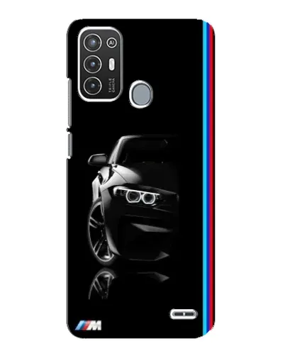 Чехол для ZTE Blade A72 с картинкой «Силуэт BMW в темноте»