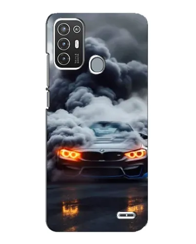 Чехол для ZTE Blade A72 с картинкой «BMW в дыму»