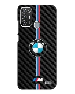 Чехол для ZTE Blade A72 с картинкой «Эмблема BMW и карбон»