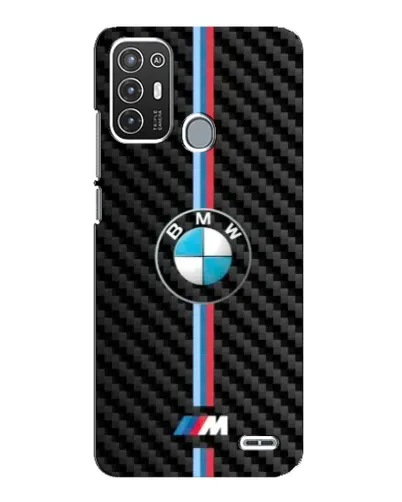 Чехол для ZTE Blade A72 с картинкой «Эмблема BMW и карбон»