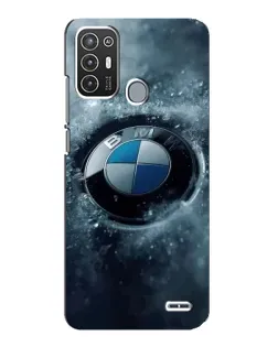 Чехол для ZTE Blade A72 с картинкой «Логотип BMW — лед»