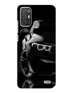 Чехол для ZTE Blade A72 с картинкой «Черная BMW — профиль»
