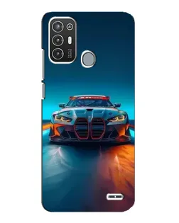 Чехол для ZTE Blade A72 с картинкой «BMW — огни неона»